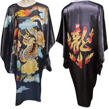Vintage G&z Kimono Dragon Double Sided Silk? Satin? One Size picture