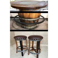 DIY Wine-Whiskey Bistro Kit (Barrel Not Included)(Bar Stool-Barrel Table Top) picture
