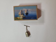 Vintage Capri Lucky Bell of S. Michele Trinket Charm WW2, Dated 1944 Pilots &Box picture