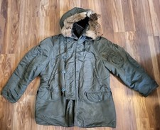 Vintage Military N-3B N3B Cold Weather 50s 60s USAF Parka Jacket Conmar Zipper picture