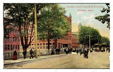 Waltham Massachusetts 1910s Watch Factory Automobiles Standard Postcard picture