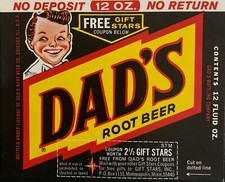 1970's Lot of 12 DAD's Root Beer Labels Near Mint+3 Extra Label's-NEW OLD STOCK picture