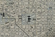 Vintage 1891 WASHINGTON DC Map 14