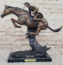 “CHEYENNE” by Frederic Remington Native American Horseback Western Bronze Statue picture