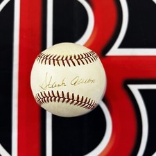 Hank Aaron Atlanta Braves Signed ONLB Autographed Baseball JSA Cert picture