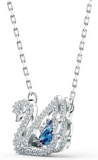 Swarovski Dazzling Swan Necklace 125th Ann. Clear Blue Crystal RHS NEW 5530625 picture
