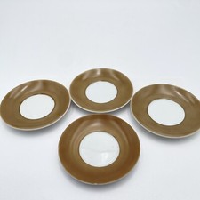 Vintage Kenji Fujita Beige Saucers for Espresso Cups (4 Saucers) SAUCERS ONLY picture