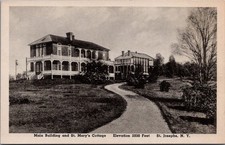 St. Josephs, NY Main Building & St. Mary's Cottage RPPC Postcard c1910s picture