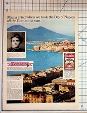 Vintage Contadina Tomato Paste Ad Bay of Naples Mount Vesuvius California Food picture