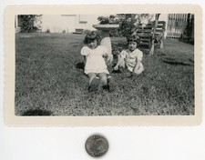 Vintage 1950's photo / Clumsy Girl Has to Wear Break Pads on Her Sandals picture