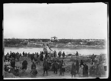 Photo:Piave River Italy 1918 Pontoon Bridge Red Cross Car WWI picture