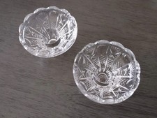 Lead Crystal Clear Candle Holders (Set Of 2) Made In Germany 24% Lead Crystal picture