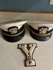 Vintage Naval Hats Named Vietnam Era Div. Naval Reactors & Yale Letter READ picture