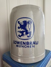 LOWENBRAU MUNCHEN Stoneware Beer Stein Mug. Excellent Condition Germany 🍺 picture