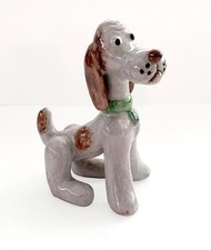 ∞ Vintage MARGIT IZSÉPY Ceramic DOG SCULPTURE Budapest Hungary Art Deco 1940s ∞ picture