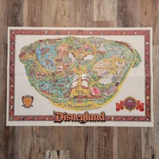 Vintage 1987 Walt Disney Disneyland Large Wall Map 30