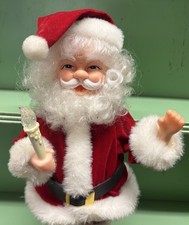 VTG Rennoc Animated Santa Claus Figure Illuminated Candle Christmas Motionette picture
