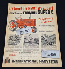 1951 IH INTERNATIONAL HARVESTER FARMALL SUPER C TRACTOR Print Ad Magazine Ad picture