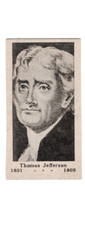RARE Thomas Jefferson, ca. 1930 (W589) President and Wives Strip Card, Nice Card picture