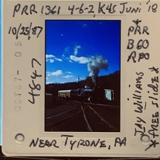 PRR 1361 K4s Steam Locomotive Slide 1987 Tyrone PA Railroad Photo picture