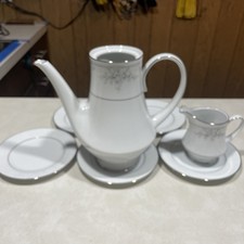 Legendary by Noritake Sweet Leilani Coffee Pot/nolid+creamer +5pc 6909 plates picture