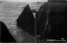 Vintage RPPC La Quebrada Acapulco Cliff Diver Postcard Mexico 1940s picture