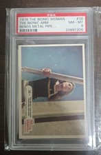 1976 Donruss The Bionic Woman The Bionic Arm Bends Metal Pipe #38 PSA 8 picture
