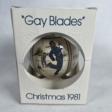 1981 Norman Rockwell Gay Blades Christmas Ornament Schmid picture