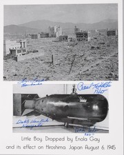 ENOLA GAY CREW - AUTOGRAPHED SIGNED PHOTOGRAPH WITH CO-SIGNERS Reprint 8.5x11 picture