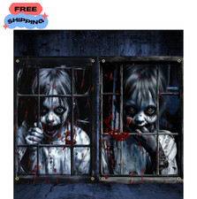 2 Pack Halloween Clown Decoration, Scary Peeper Window Prank, Spooky Halloween picture