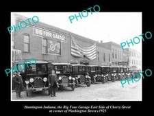 OLD LARGE HISTORIC PHOTO OF HUNTINGTON INDIANA THE BIG FOUR MOTOR GARAGE c1925 picture