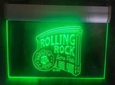 Vintage Rolling Rock Beer Light Up Lucite Sign 9