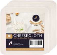 Precut Cheesecloth, 15 X 15'' 4 Pack, Grade 100, Ultra Fine Cheese Cloth for Str picture