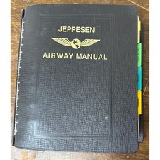 Vintage Jeppesen Airway Manual Leather 7 Ring Binder 2