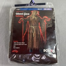 Youth M (8) Ghostface Scarecrow Burlap Mask Scream 4 Halloween Costume picture