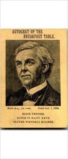 Oliver Wendell Holmes Sr Autocrat Breakfast Table Card 1894 Poet & Physician picture