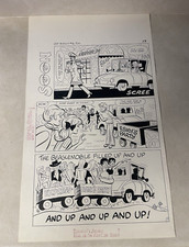 Bunny #16 original comic art BEAGLEMOBILE HIPPIE PARTY BUS 1970  picture