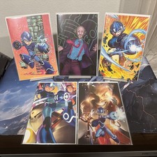 MEGA MAN FULLY CHARGED Comic Lot Of 5 Books High Grade Virgin Variants 2,3,4,5 picture