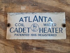 Vintage Atlanta Stove Works collectable porcelein nameplate picture