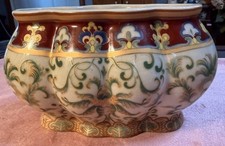 Amita~Chinese Export Porcelain Oval Flower Planter/ Pot/ Vase Antique RARE picture