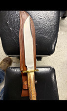 Vintage Gerber Bowie Fixed Blade Knife Stag Handle Portland OR 97223 USA w/ Shea picture