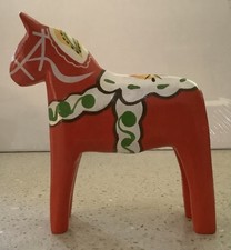 Vintage Authentic 6”Red SWEDISH DALA HORSE, 6” by Grannas Olsson Hemslojd, Mint picture