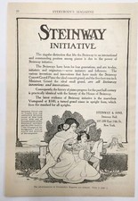 1907 Steinway Piano Original Vintage Print Ad Art New York NY picture