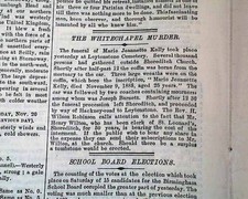 Best JACK THE RIPPER Whitechapel EAST END Women Murders 1888 London UK Newspaper picture