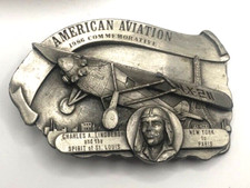 1986 Commemorative American Aviation Limited Edition Numbered Belt Buckle picture