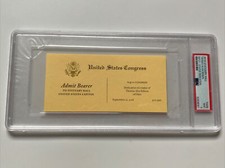 2016 Dedication of the Statue of Thomas Alva Edison in Statuary Hall Ticket PSA picture