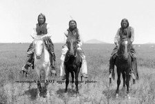 1892 Comanche Warriors Horseback PHOTO Indian Native American Horses picture
