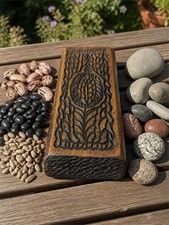 Vintage Mancala Board Game Hand Carved Wooden Folding Tribal Carvings Africa picture
