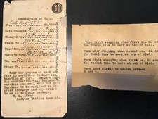 Very Rare 1921 Missouri Pacific Railroad Safe Combination w Wax Seal Little Rock picture