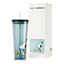 2025 Limited Edition Starbucks Cold Water Mug Peanuts Joe Kind Snoopy Love 24 oz picture